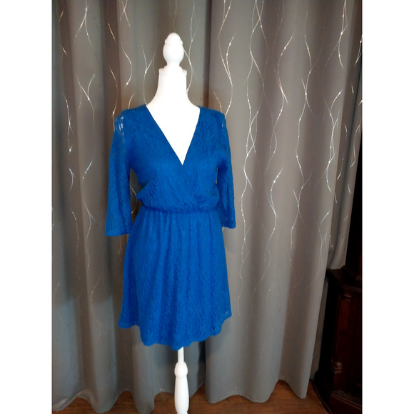 TEEN PLO LACE ROYAL BLUE DRESS, NWOT FIT & FLARE, SKATER DRESS/ #3109 - Picture 1 of 4